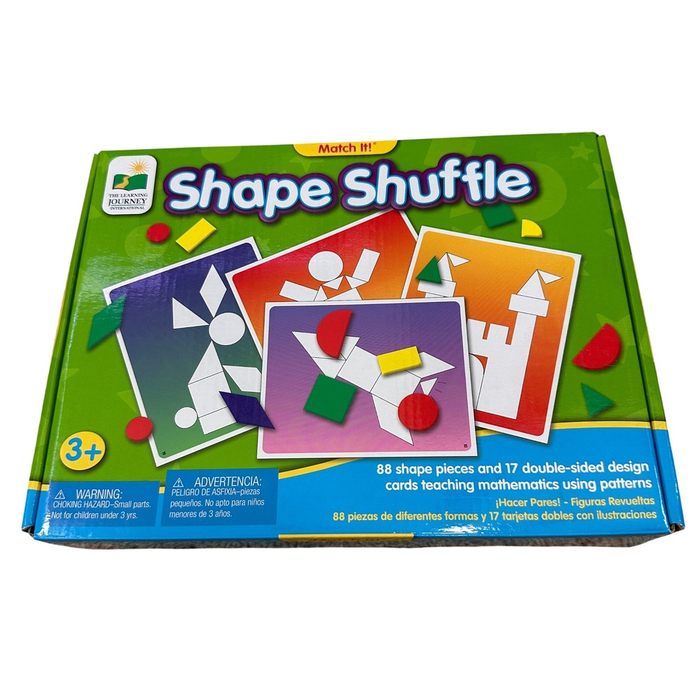 The Learning Journey Match It Shape Shuffle Educational Math Game 88 Pieces 3+
